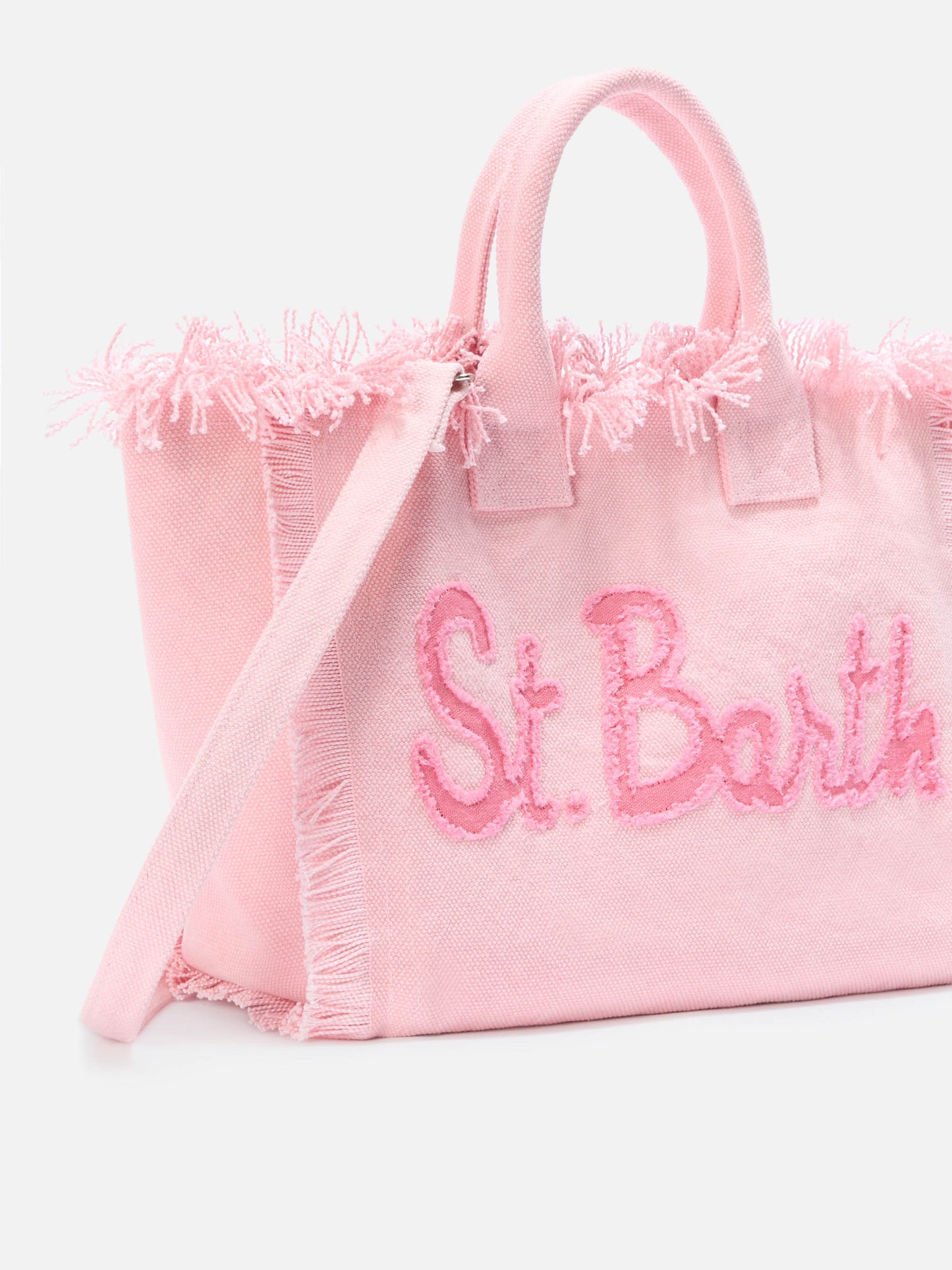 Borsa Colette in canvas con patch logo in tessuto rosa