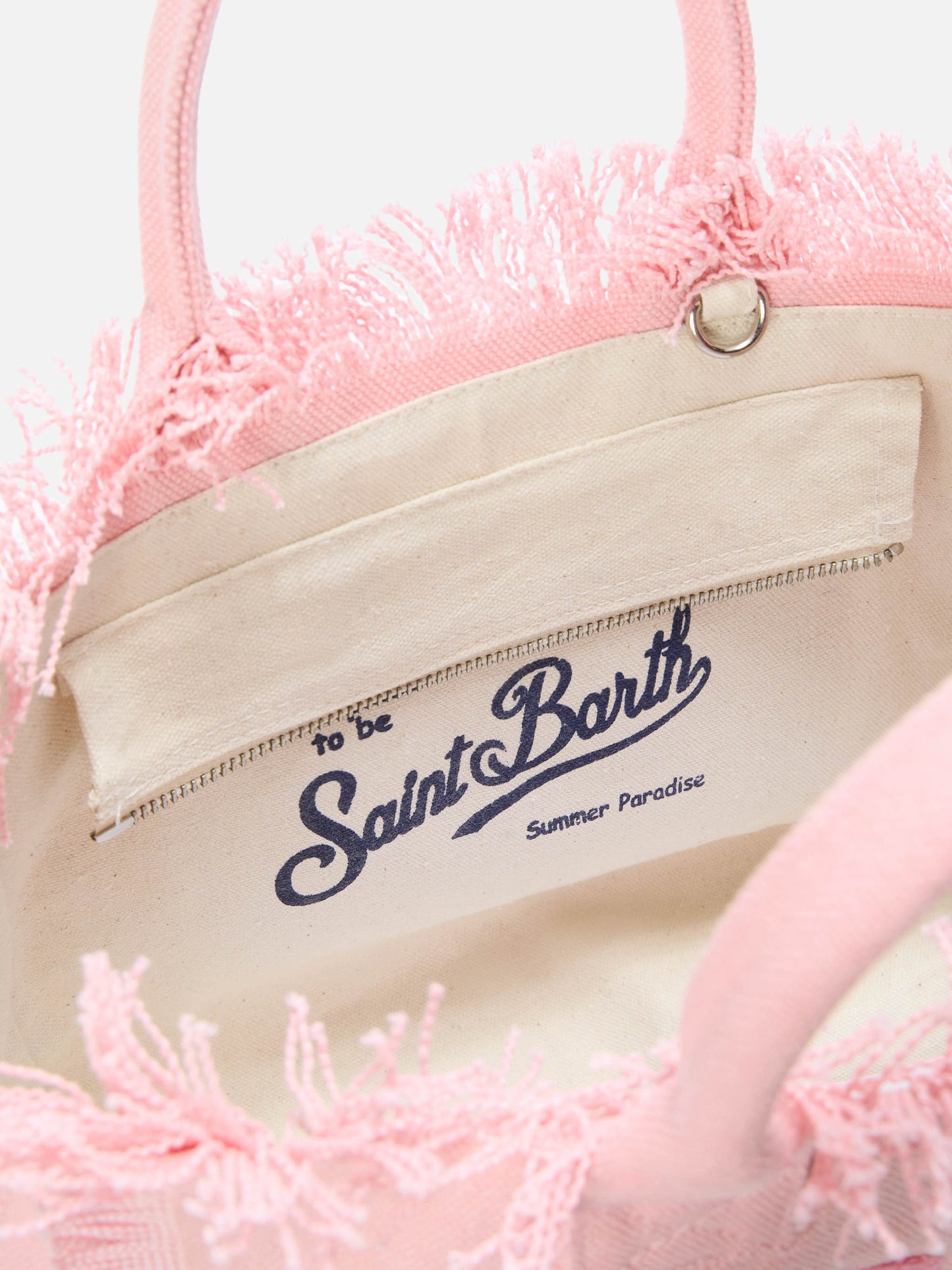 Borsa Colette in canvas con patch logo in tessuto rosa