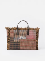 Colette wooly handbag with pied de poul print