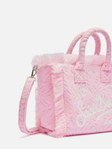 Colette Sponge – Rosa Frottee-Handtasche mit Zebraprägung