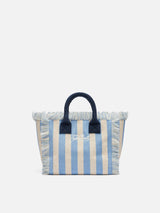 Colette Sponge hellblau gestreifte Frottee-Handtasche