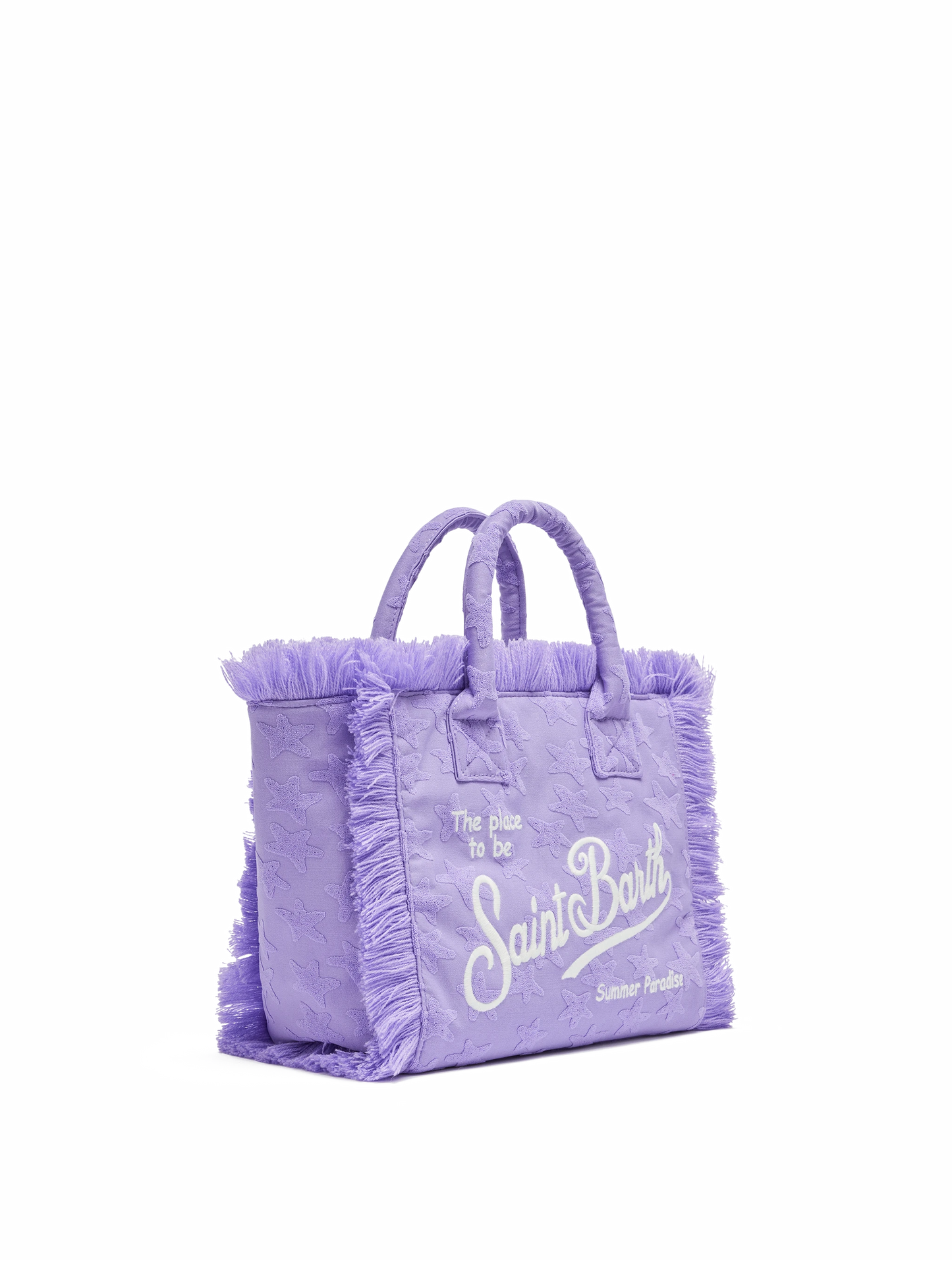 Colette Sponge lilac stars embossed terry handbag - MC2 Saint Barth