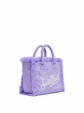 Colette Sponge lilac stars embossed terry handbag - MC2 Saint Barth
