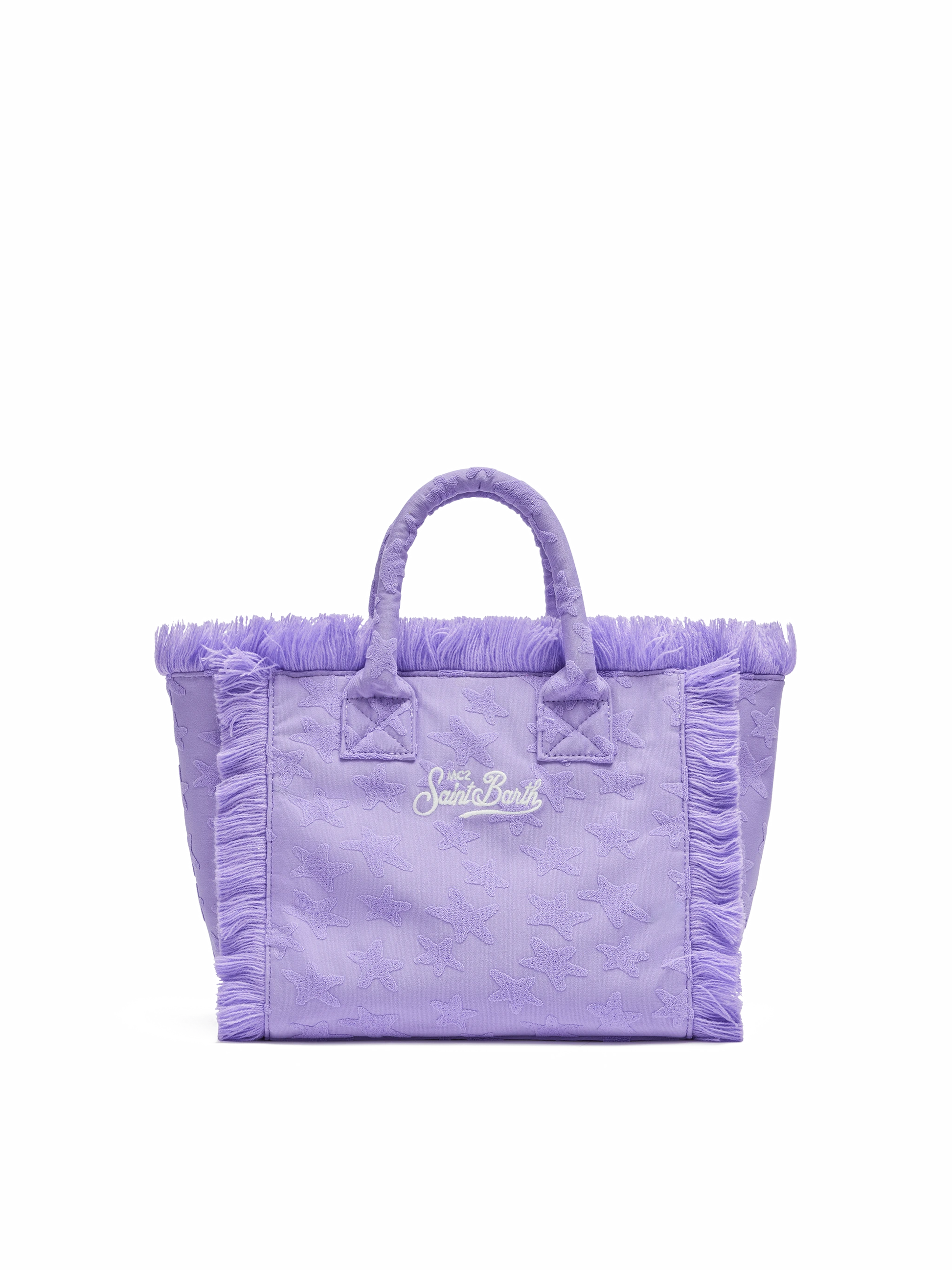 Colette Sponge lilac stars embossed terry handbag - MC2 Saint Barth