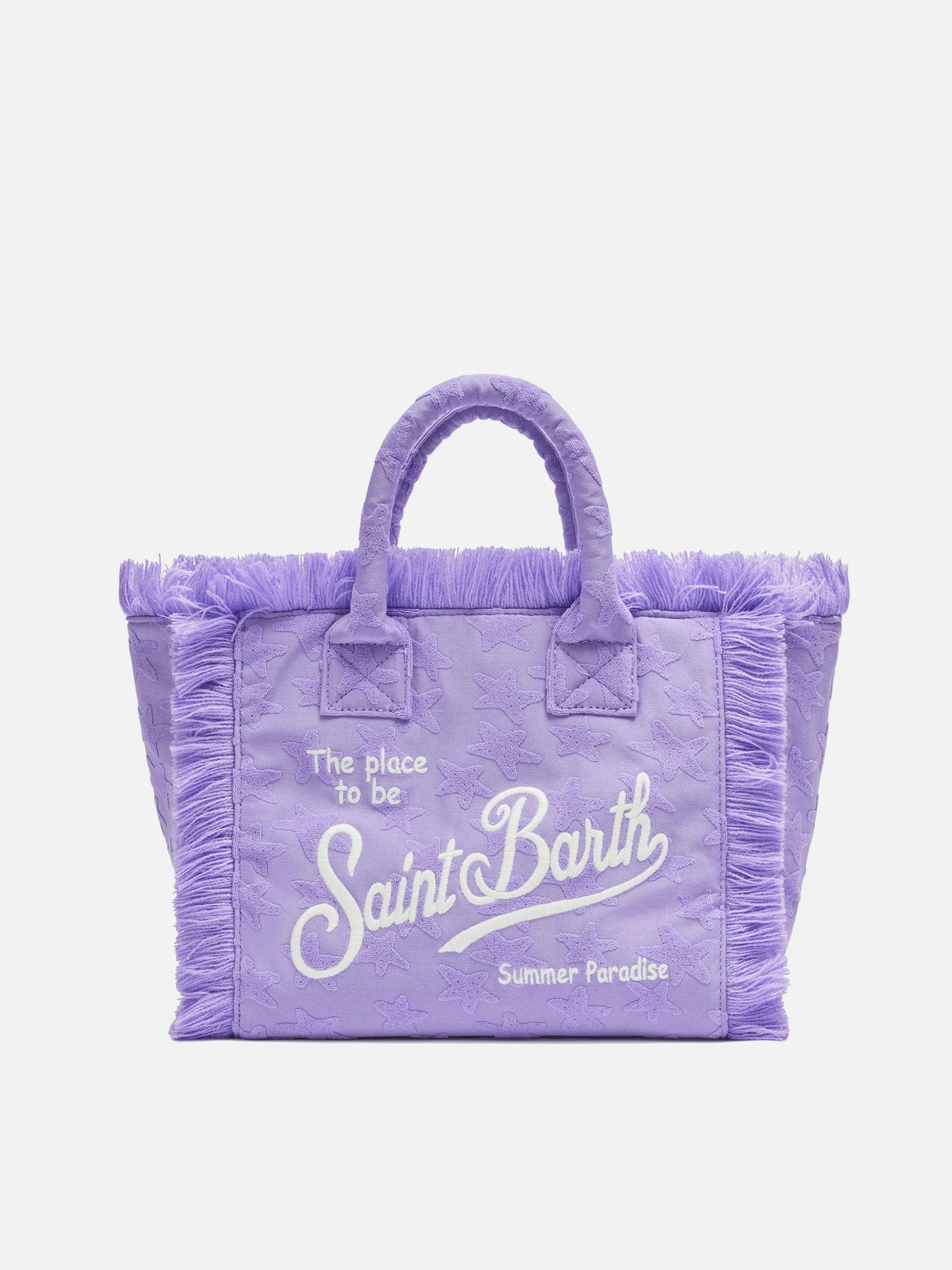 Colette Sponge – Frottee-Handtasche mit lila Sternenprägung