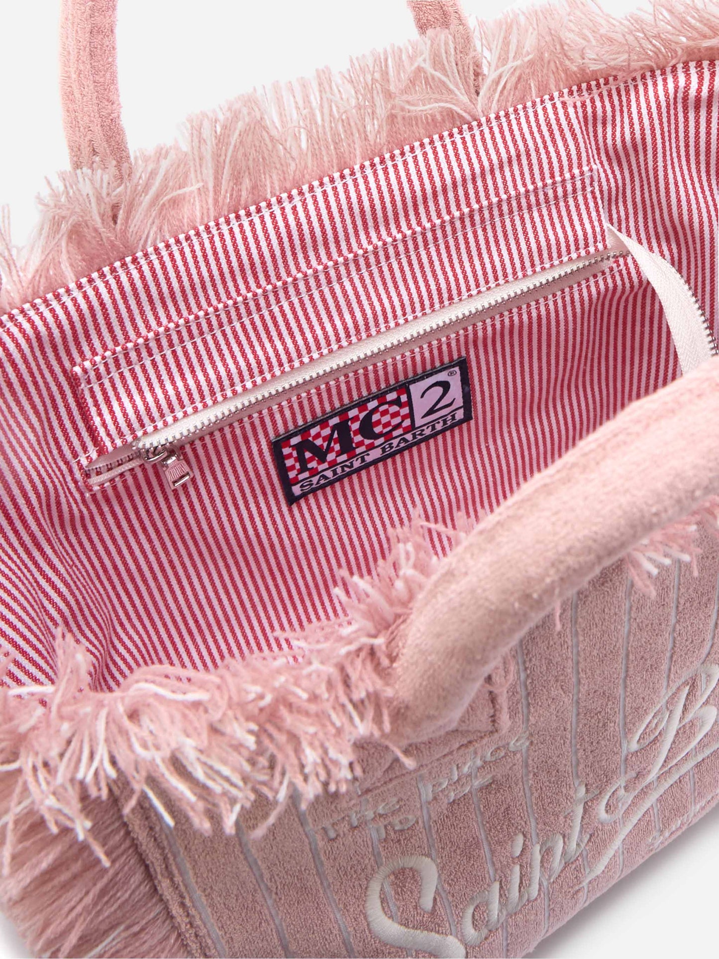 Terry effect striped Colette bag