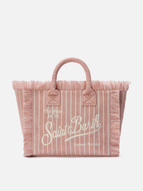 Borsa Colette in tessuto effetto spugnaa righe rosa