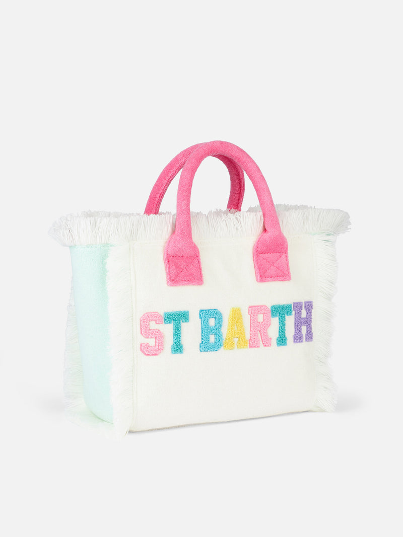 Borsa a mano Colette Sponge in spugna con patch multicolor