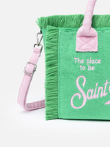 Green terry embossed Colette Sponge handbag
