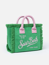Green terry embossed Colette Sponge handbag