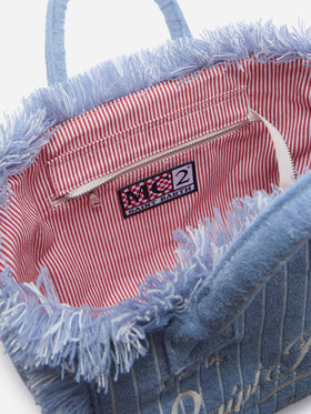 Borsa Colette in tessuto effetto spugnaa righe rosa