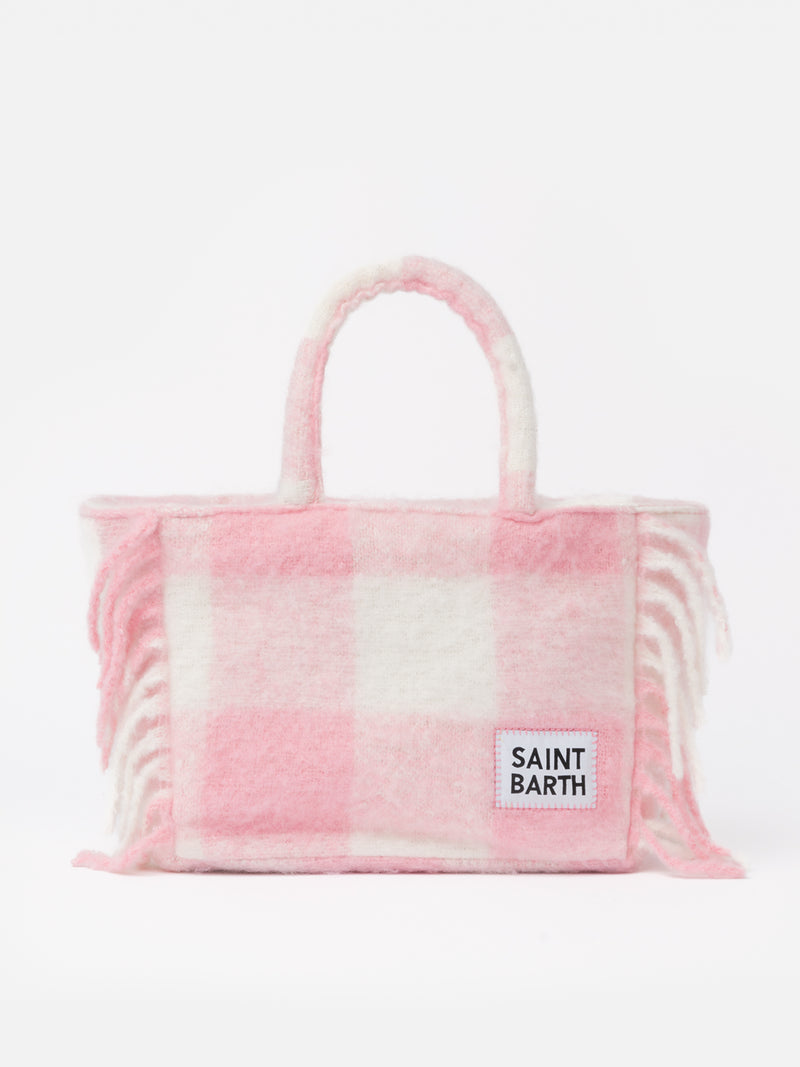 Colette blanket handbag with check print