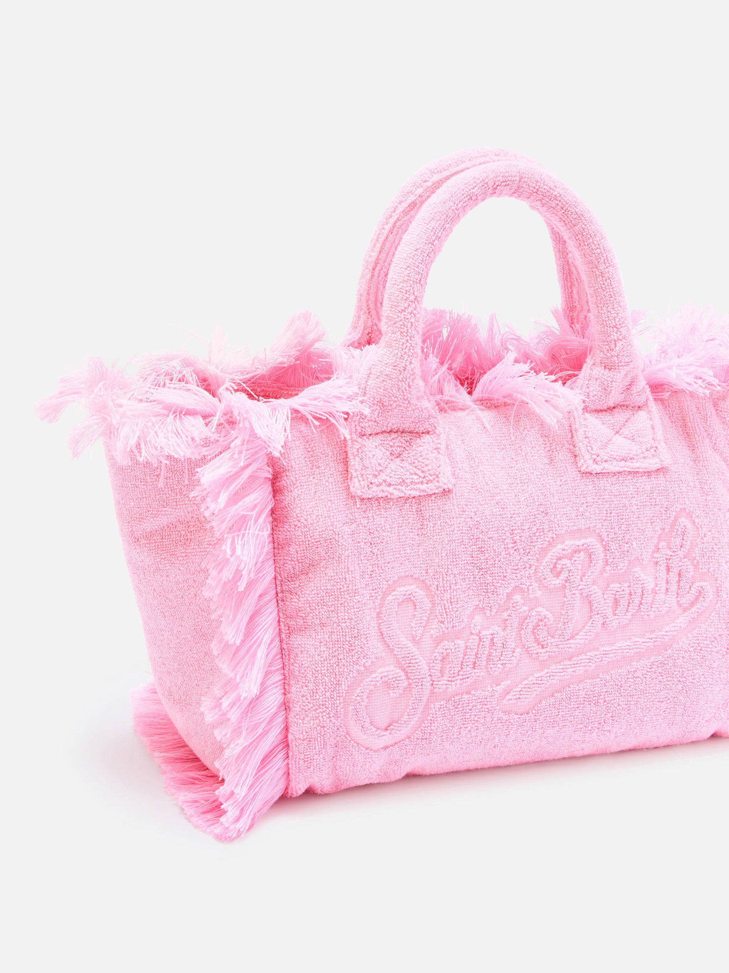 Borsa Colette in tessuto effetto spugna rosa