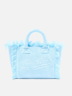 Sac Colette bleu clair uni en éponge 