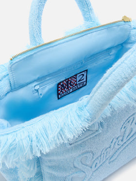 Sac Colette bleu clair uni en éponge 