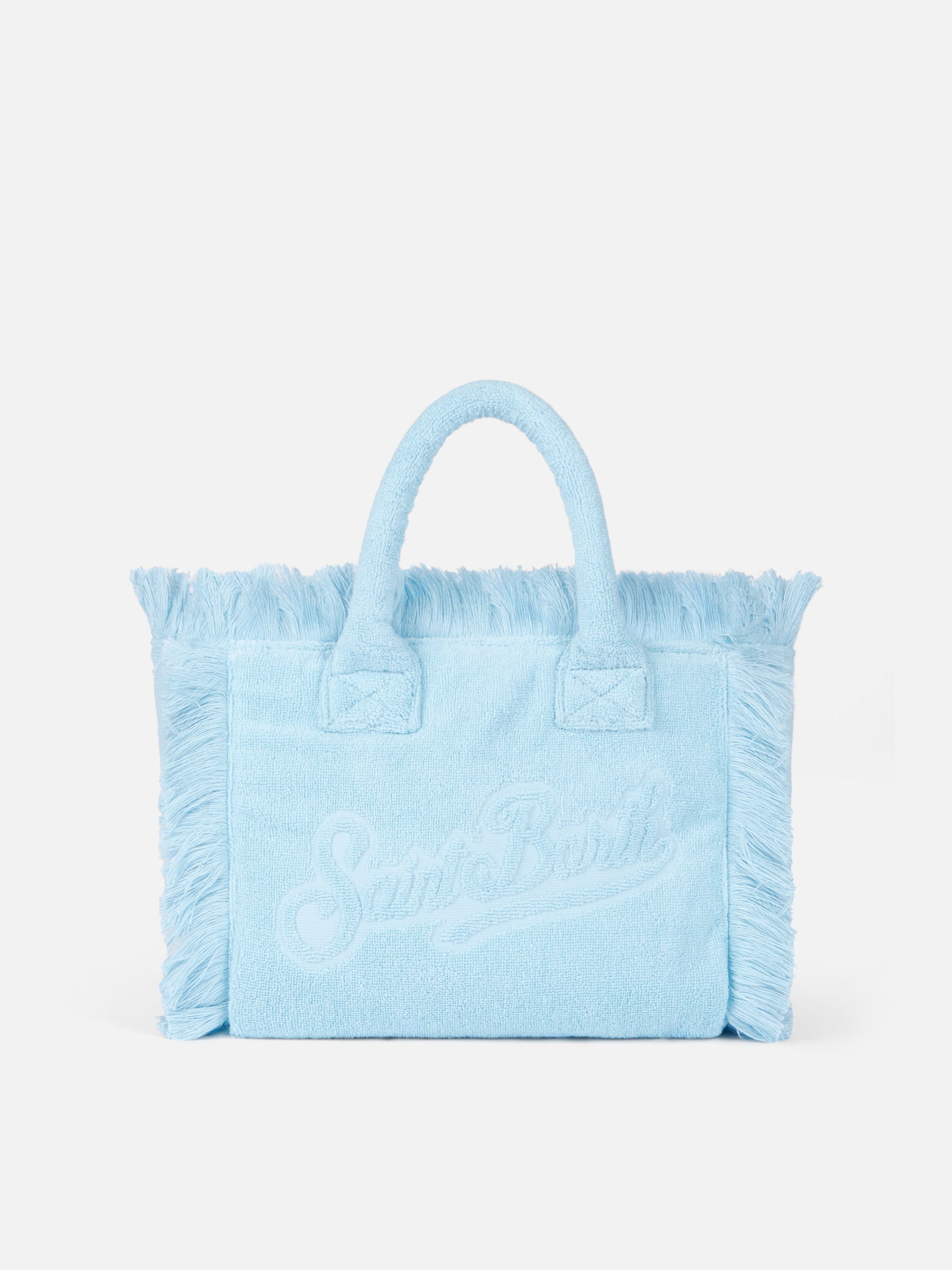 Colette Terry embossed light blue handbag - MC2 Saint Barth