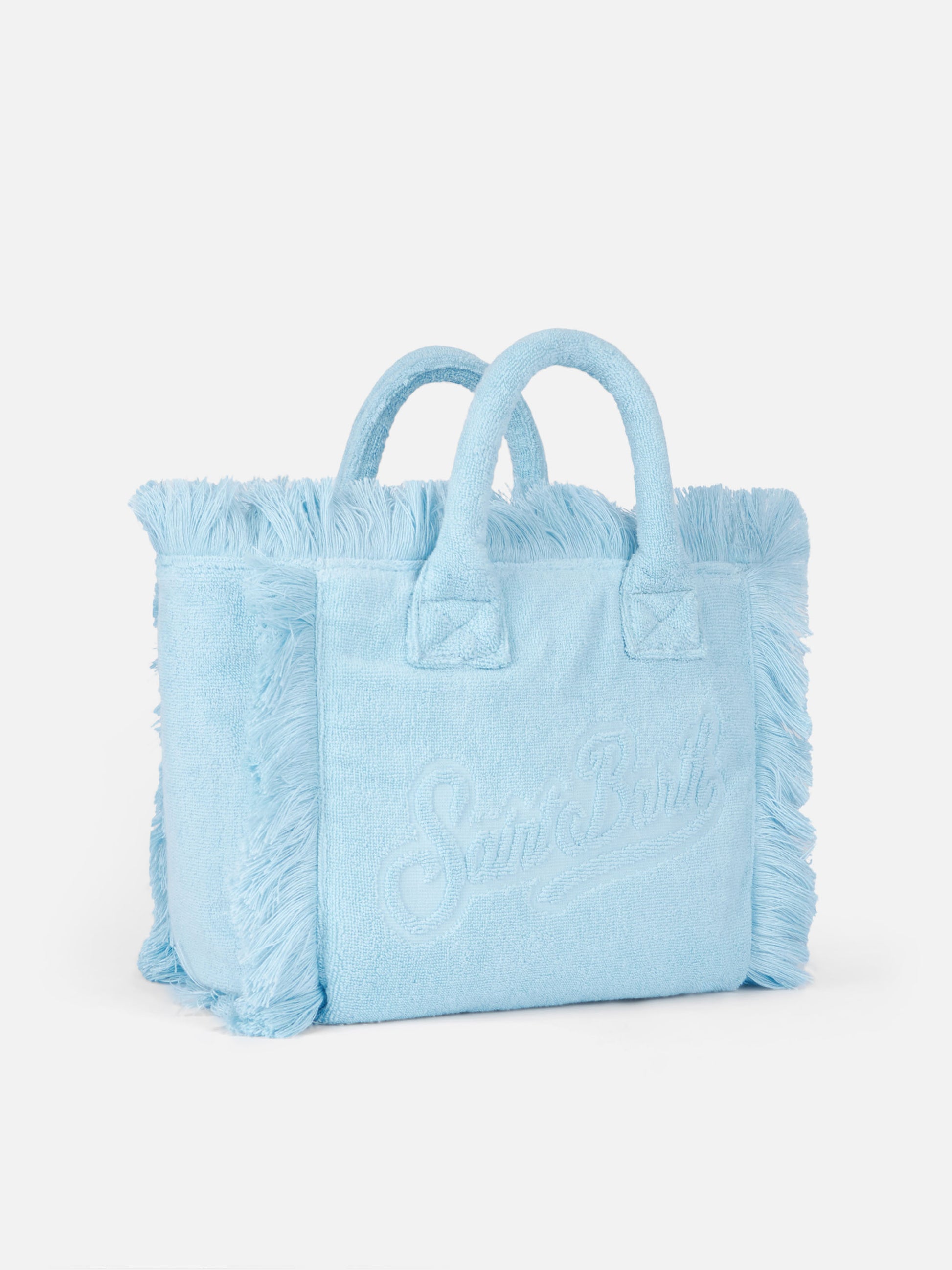Colette Terry embossed light blue handbag - MC2 Saint Barth
