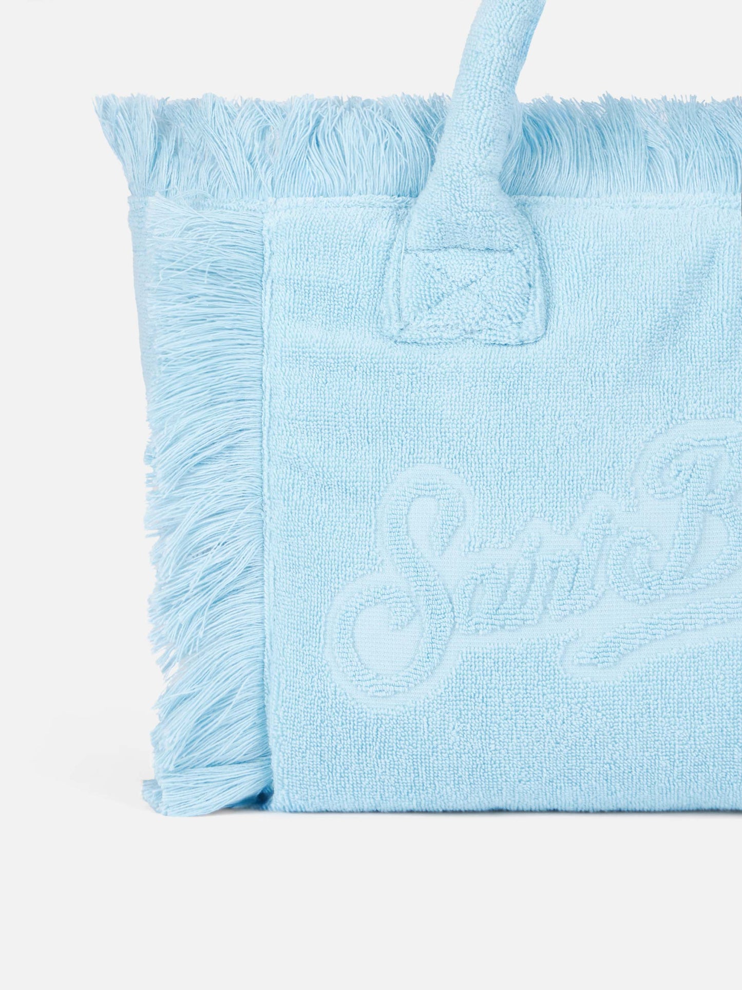 Colette Terry embossed light blue handbag - MC2 Saint Barth