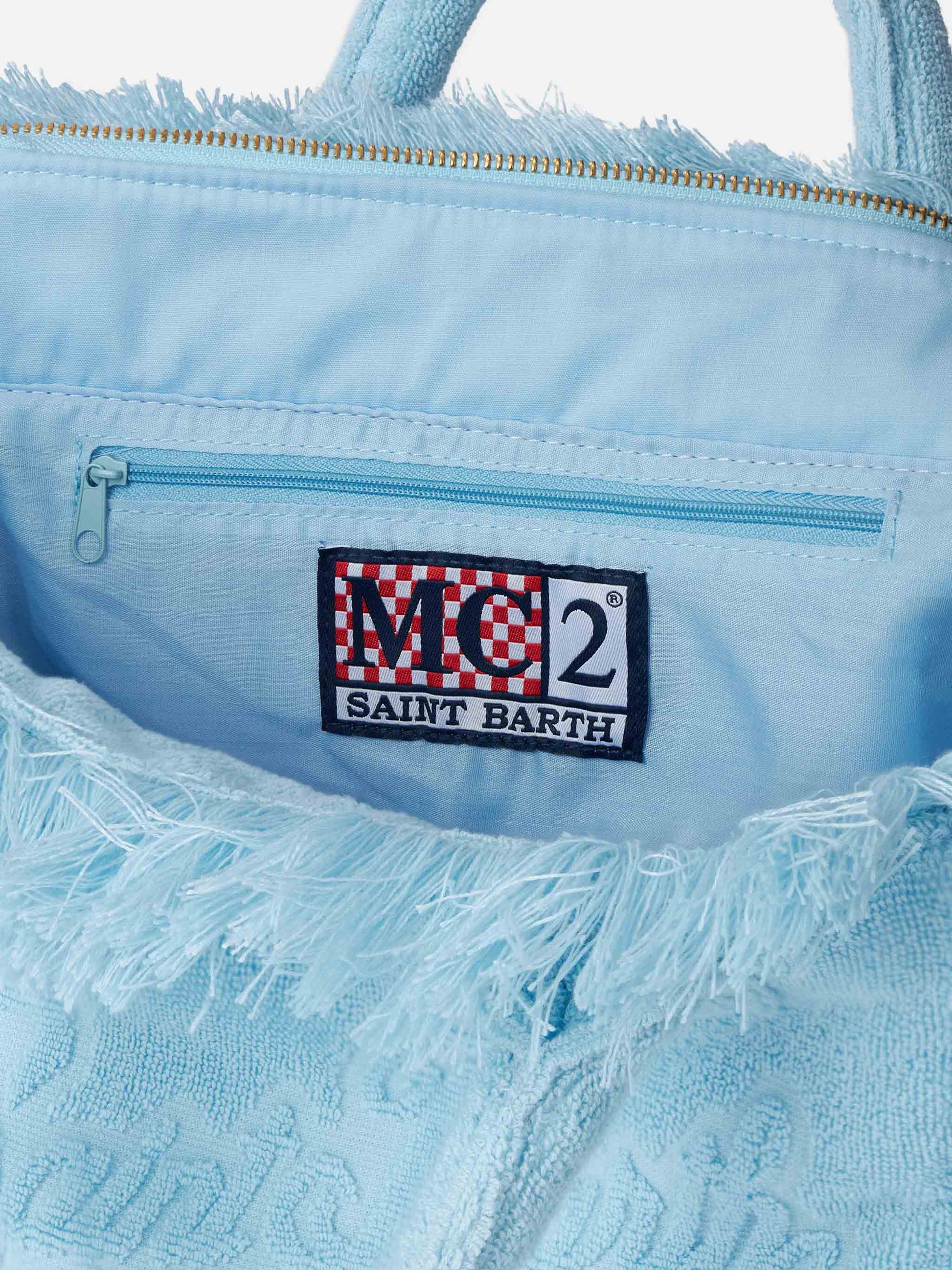 Colette Terry embossed light blue handbag - MC2 Saint Barth