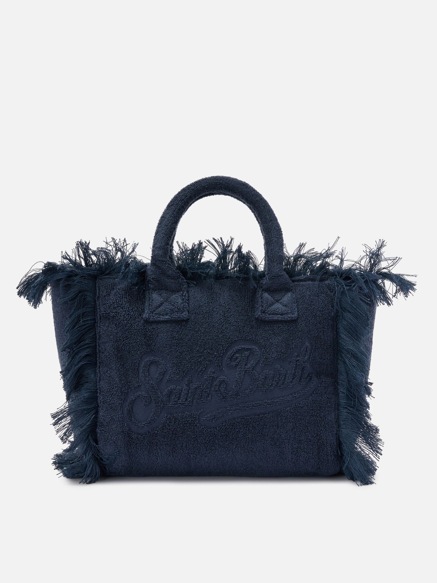Blue solid color terry effect Colette bag