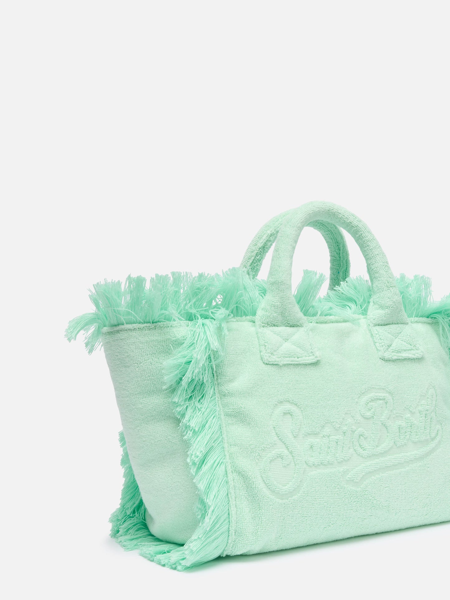 Borsa Colette in spugna verde menta con rilievo