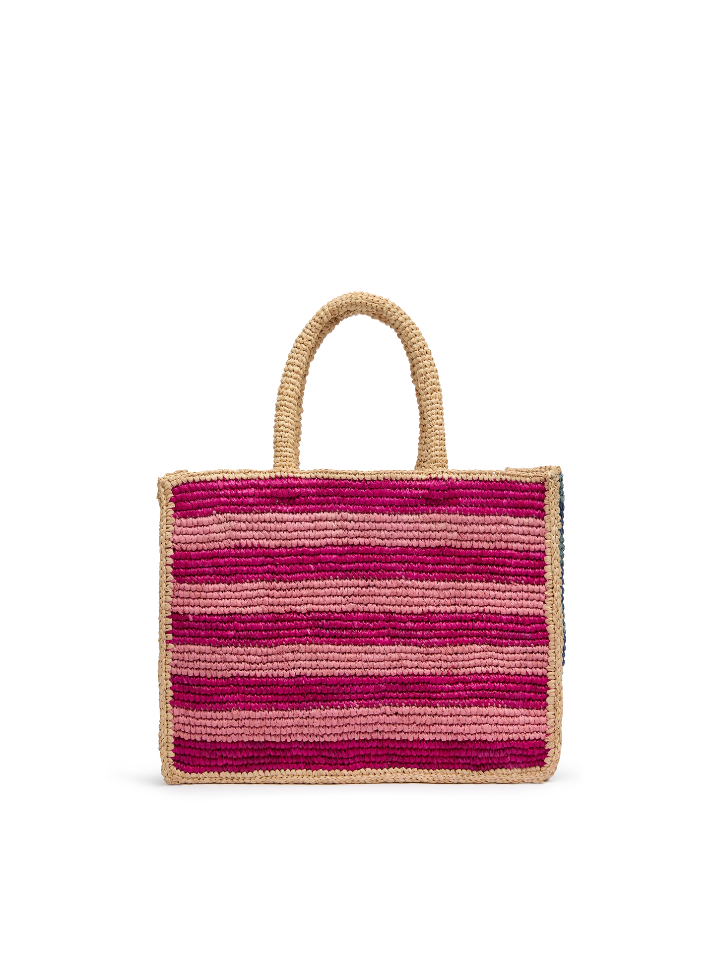 Colette Raffia multicolor striped handbag with logo embroidery - MC2 Saint Barth