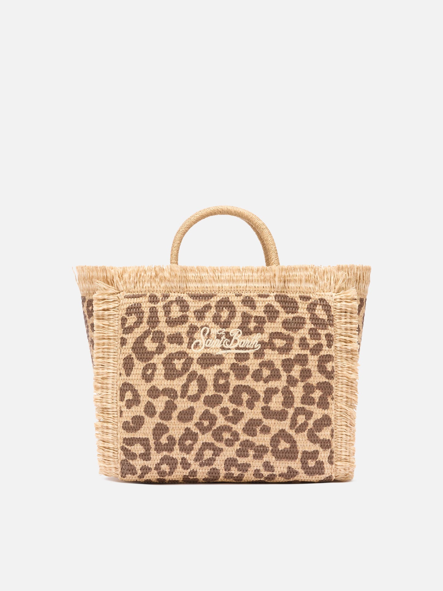 Colette – Handtasche in Strohoptik mit Animalier-Print