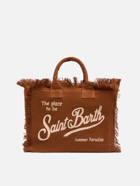 Colette braune Handtasche aus 100% Leinen