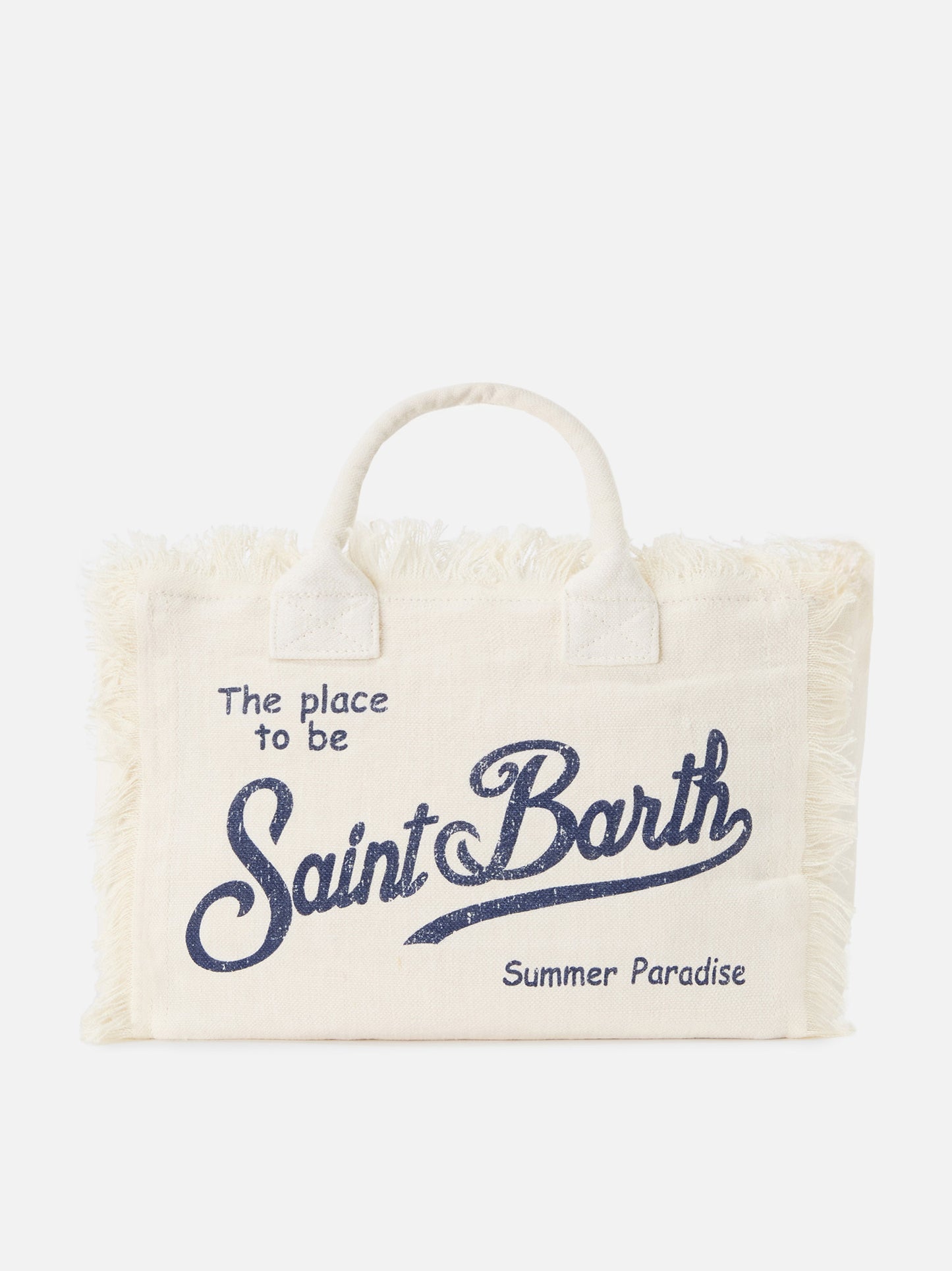 Borsa Colette in lino bianco tinta unita