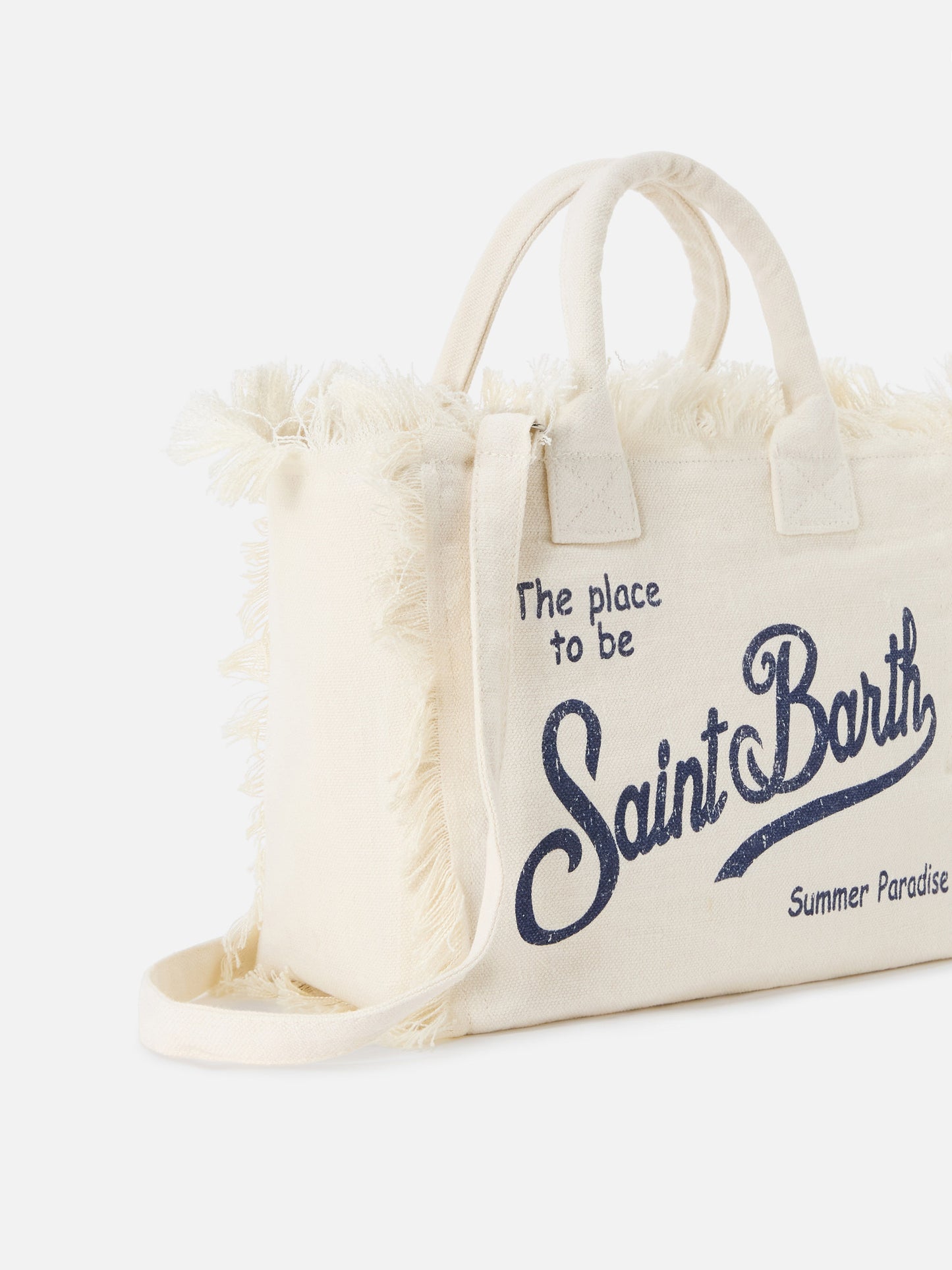 Borsa Colette in lino bianco tinta unita