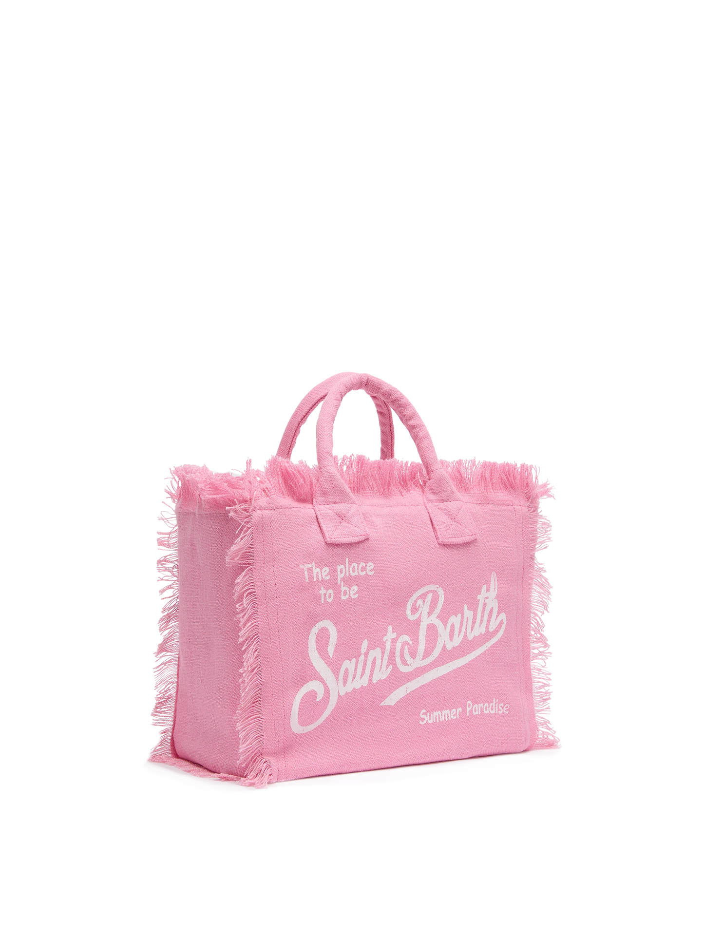 Borsa Colette in lino rosa tinta unita