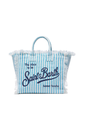 Colette 100% LINEN handbag with striped print