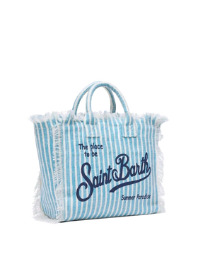 Colette 100% LINEN handbag with striped print