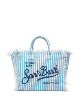 Colette 100% LINEN handbag with striped print