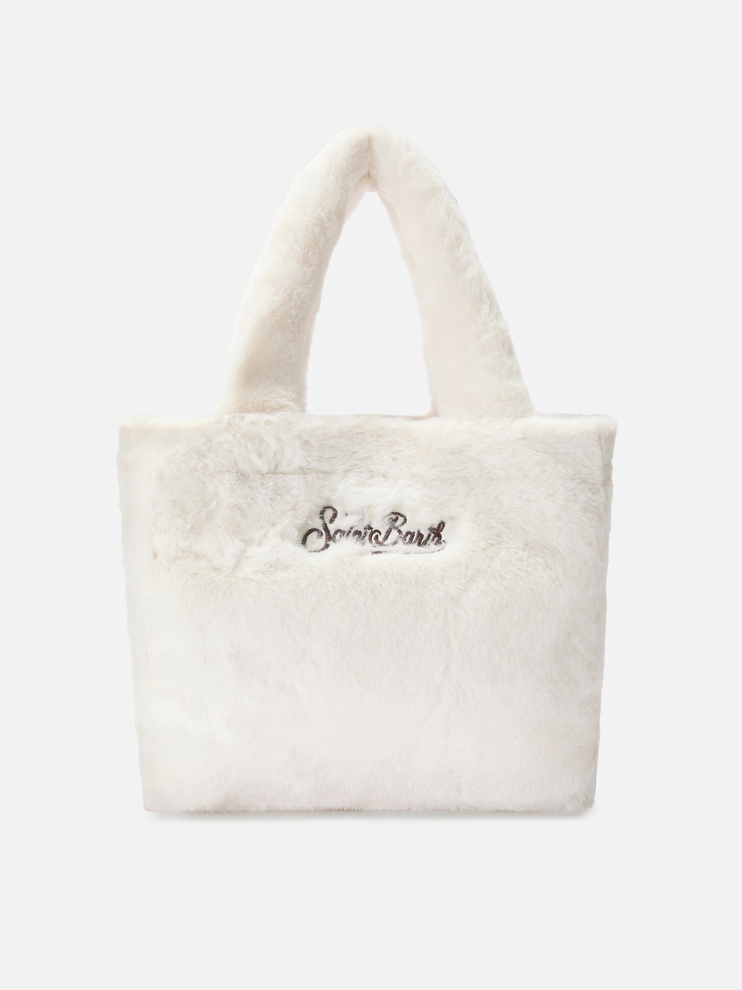 Borsa a mano Colette Soft in faux fur bianco