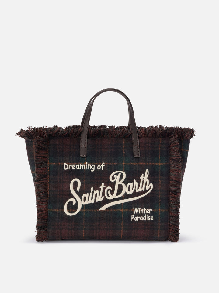 sac en laine Colette à motif tartan 