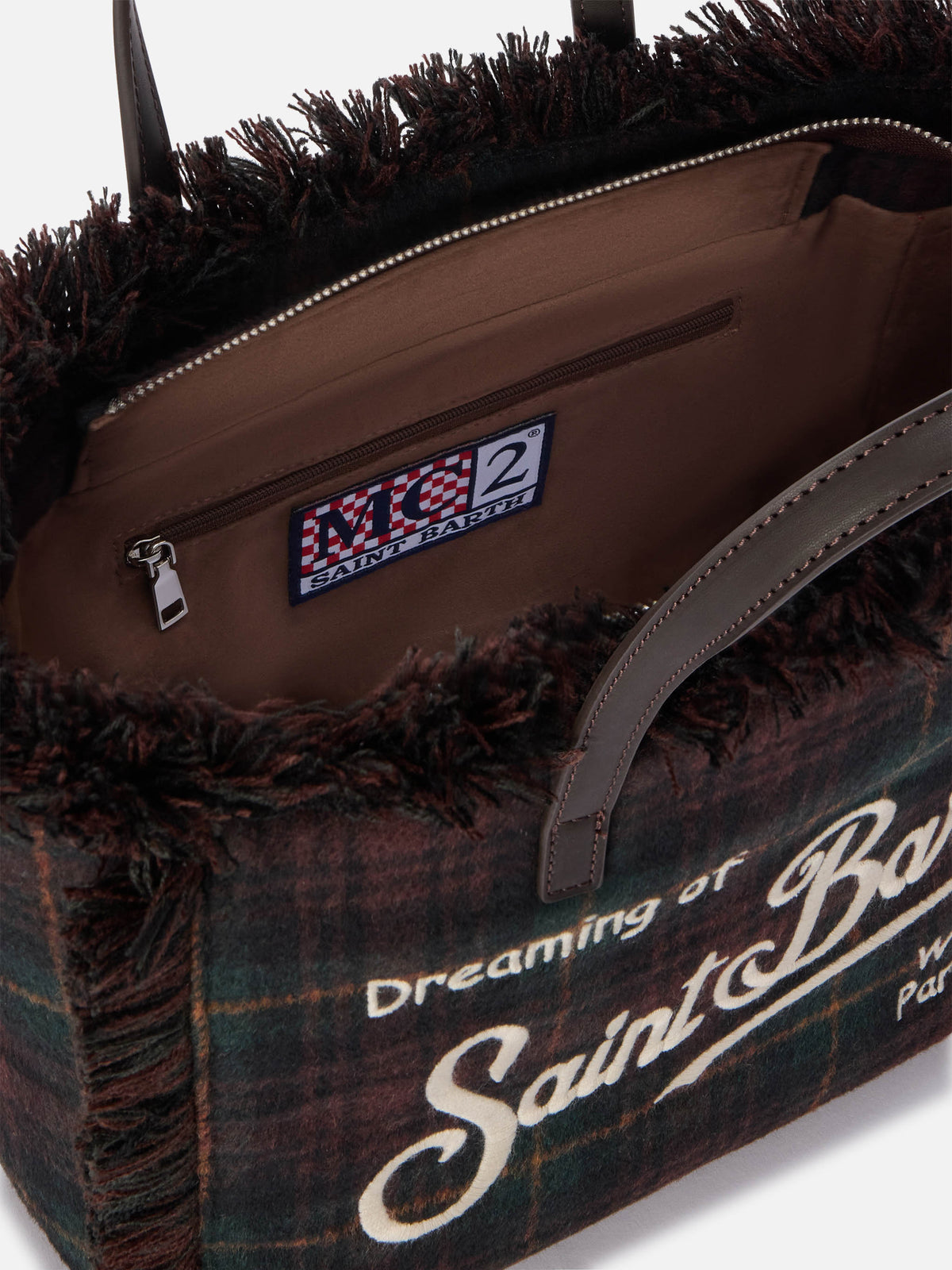 sac en laine Colette à motif tartan 