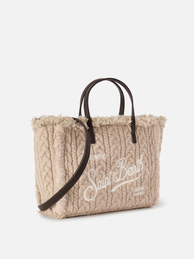 Bolso Beige Colette con diseño de punto trenzado 