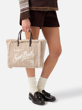 Bolso Beige Colette con diseño de punto trenzado 
