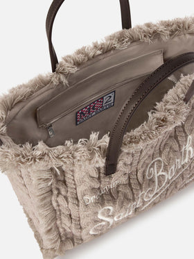 Borsa Colette grigia con lavorazione a trecce