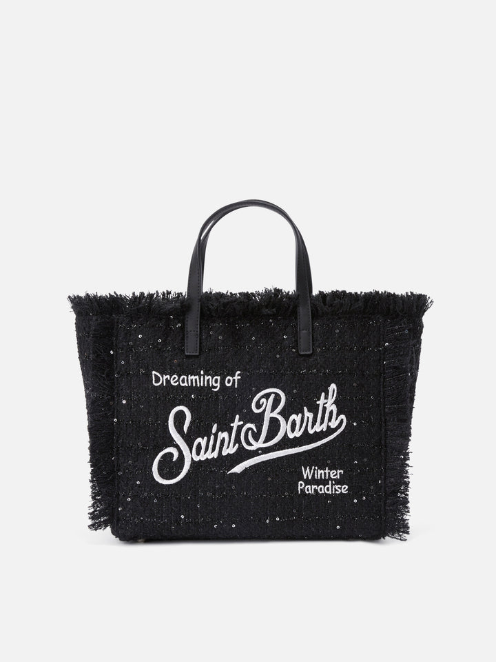 Black Colette bag with sequins and logo embroidery