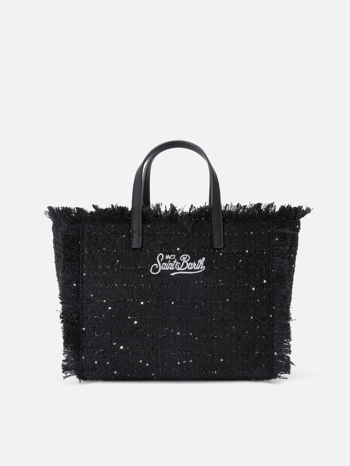 Borsa Colette nera con paillettes e ricamo logo
