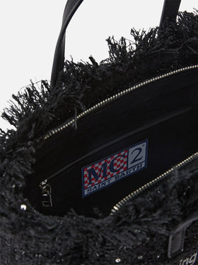 Borsa Colette nera con paillettes e ricamo logo