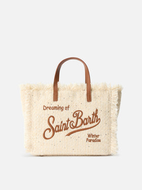 Sac Colette beige avec sequins et logo brodé 
