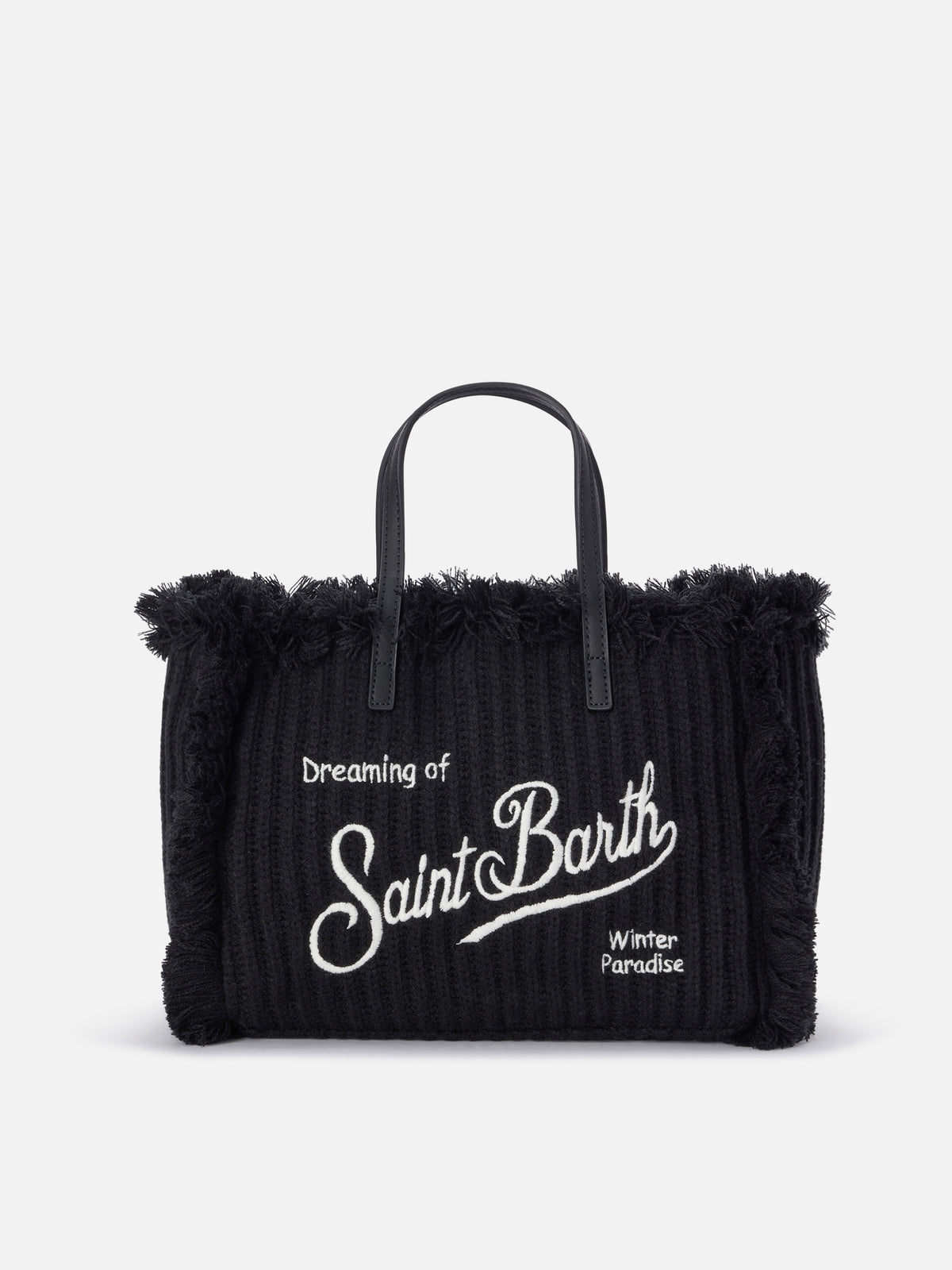 Borsa Colette nera con lavorazione a costine