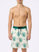 Man Comfort Surf Badeshorts mit Palmenprint