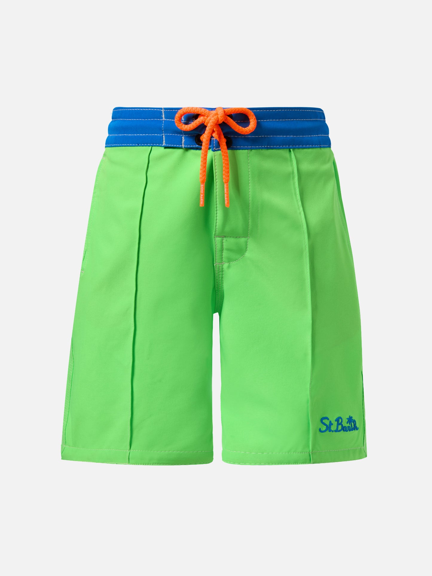 Costume mare Comfort Surf Jr in verde fluo e bluette