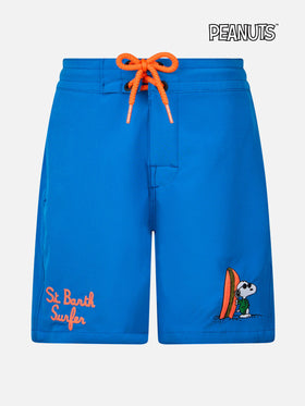 Boy Comfort Surf Jr swim shorts with Snoopy placed print