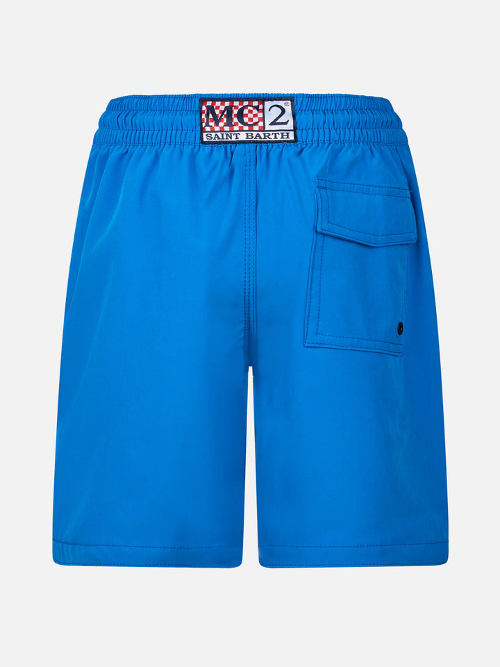 Boy Comfort Surf Jr swim shorts with Snoopy placed print