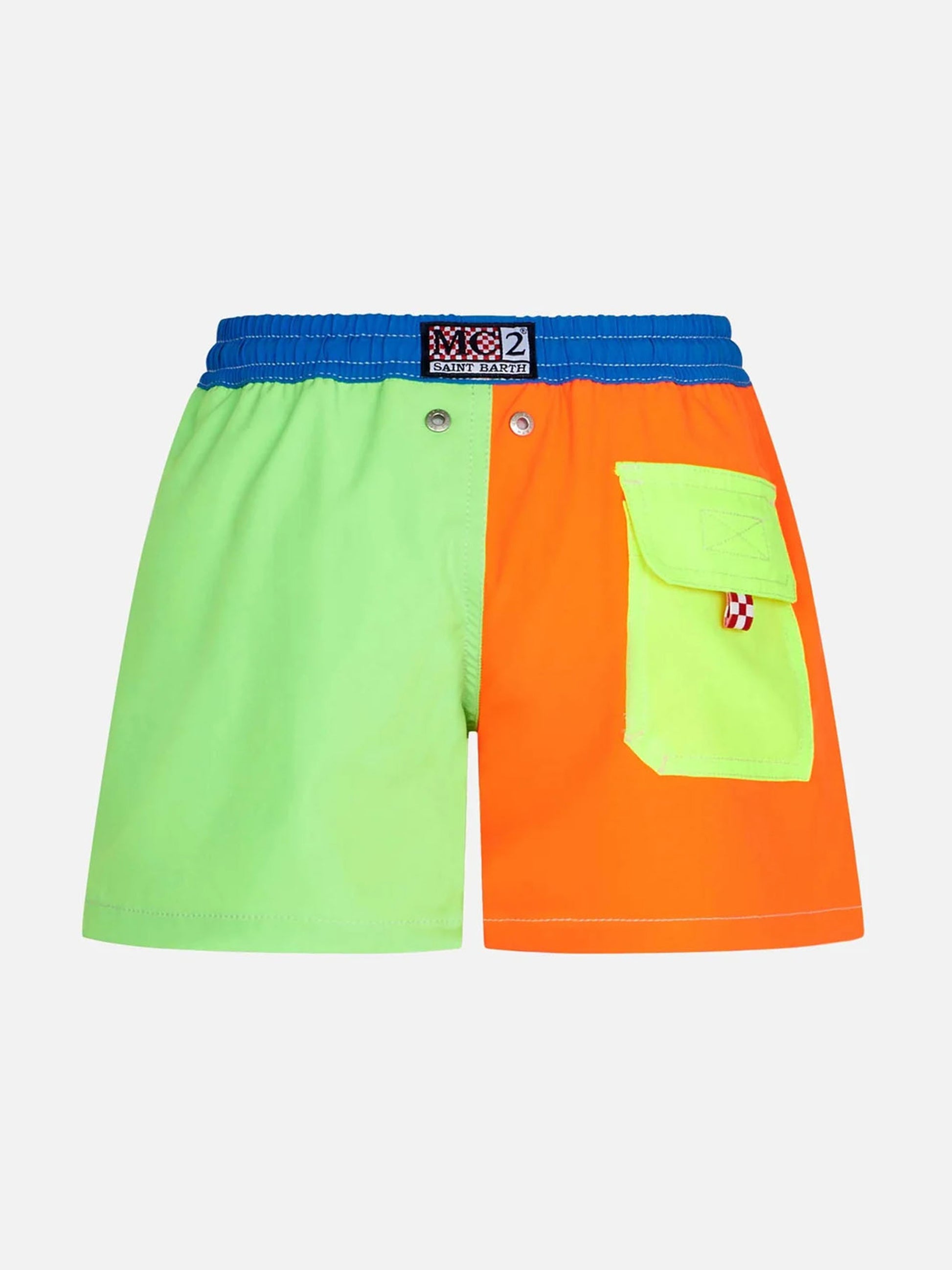 Boy comfort multicolor swim shorts - MC2 Saint Barth